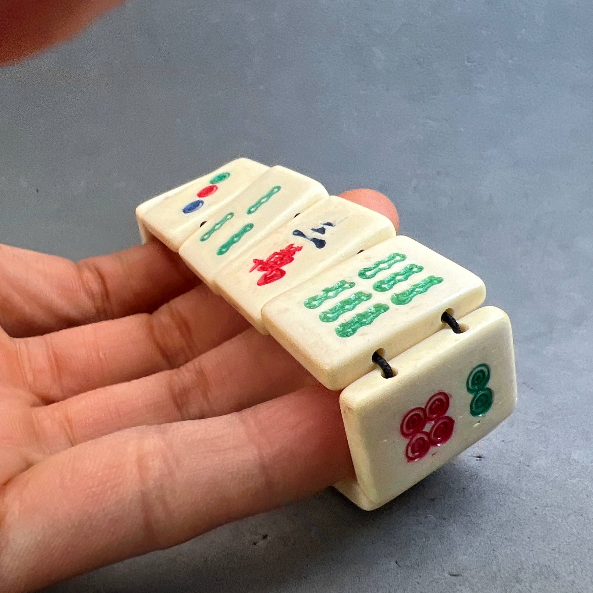 mahjong bracelet up close side