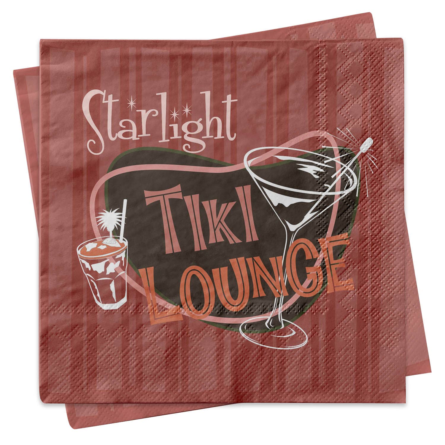 Starlight Tiki Lounge Cocktail Beverage Napkins