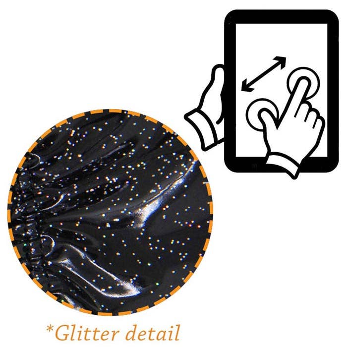 Glittery Shiny Padded Smart Gloves Glitter Detail