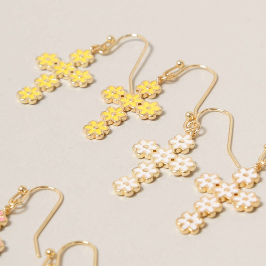 Daisy Cross Earrings