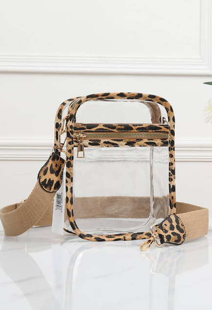 Cross Body Stadium/Concert Mini Bag Leopard\