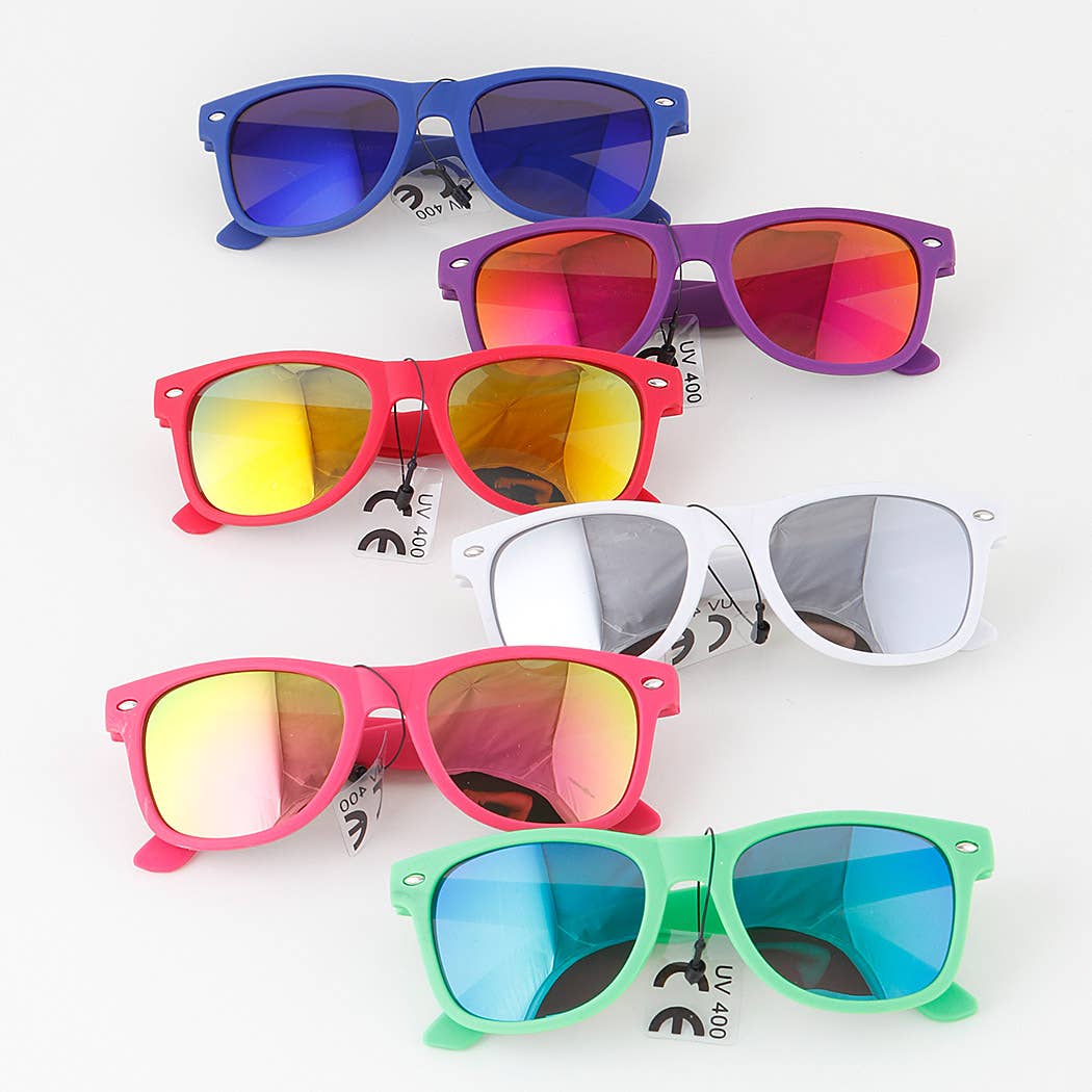 Children's Bright Matte Mirrored Sunglasses All Colors