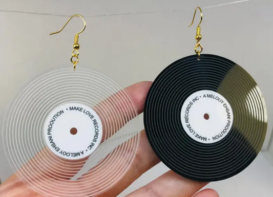 Vinyl Record Earrings