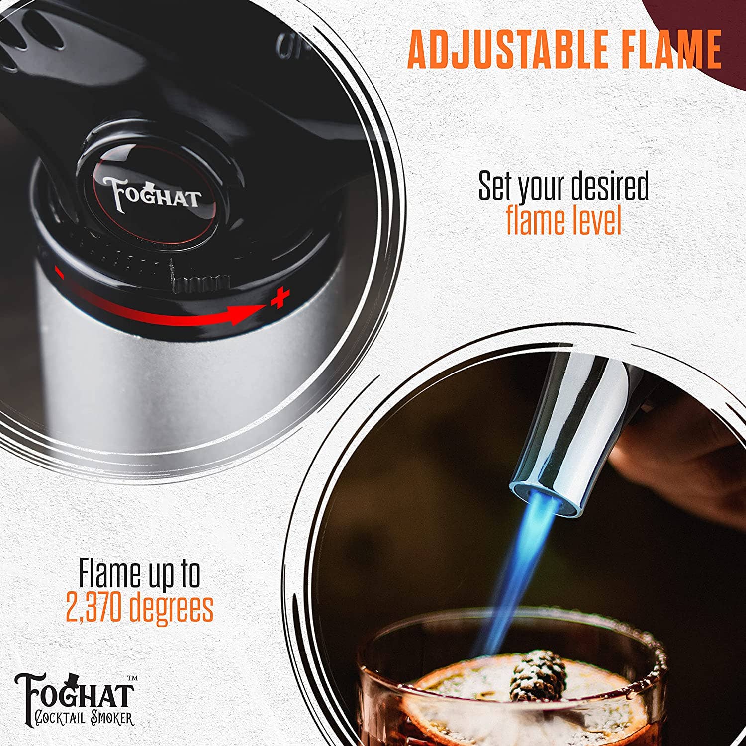Foghat™ Culinary Smoking Torch Flame 2370 degrees