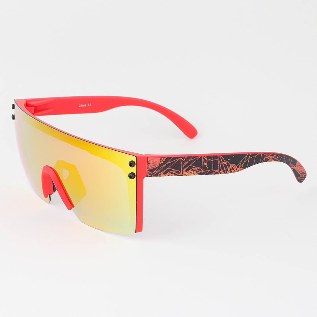 Polarized Straight Shield Sunglasses