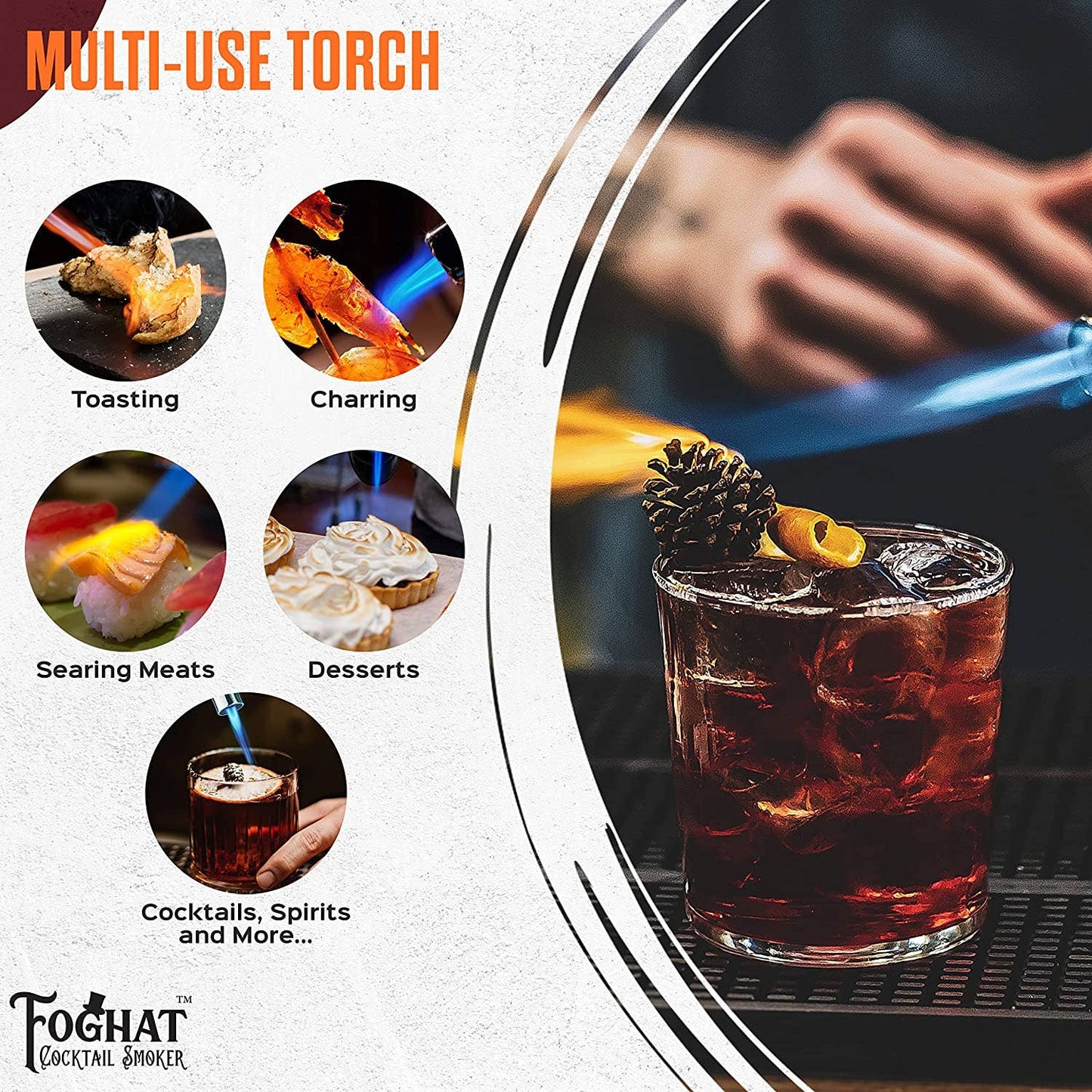 Foghat™ Culinary Smoking Torch Multi-Uses
