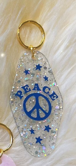 Peace Sign Motel Keychain