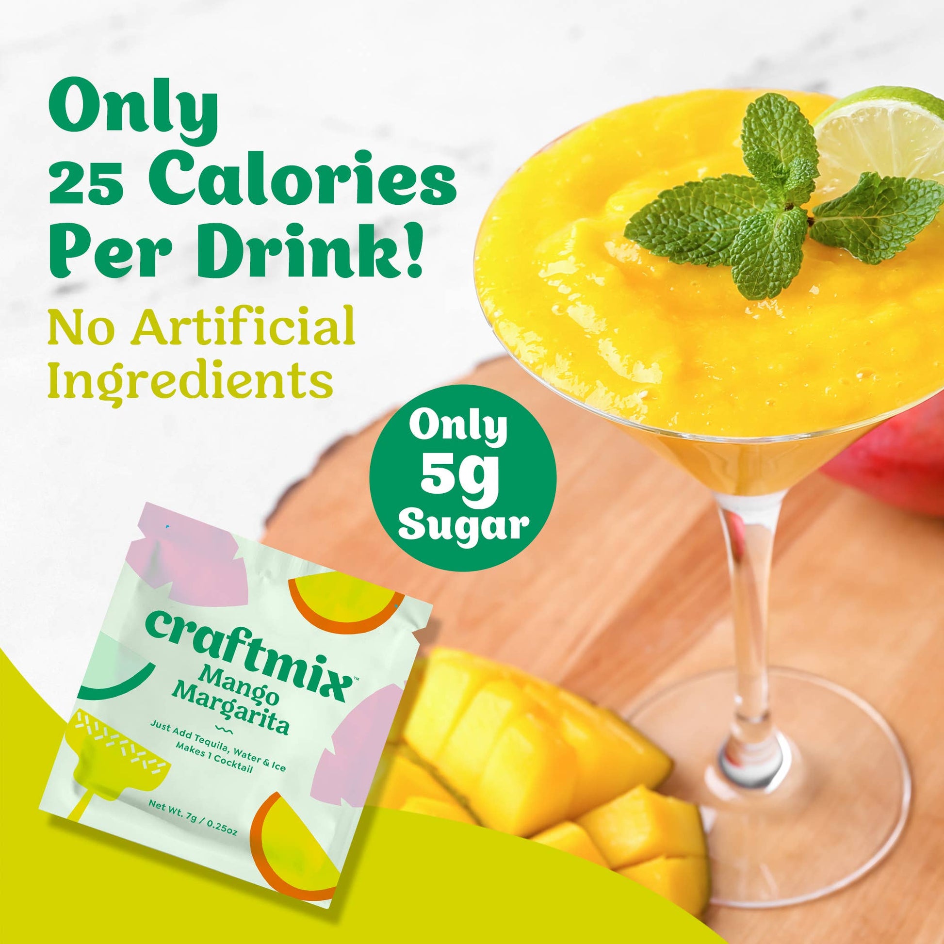 Mango Margarita Cocktail Mixers 5g of Sugar