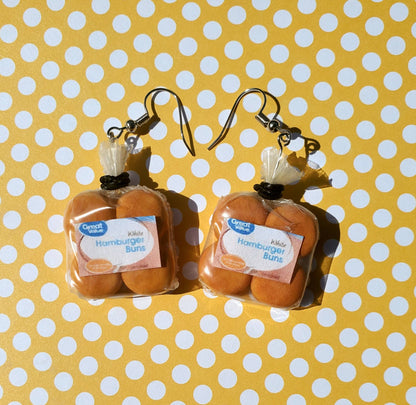 Hamburger Bun Earrings