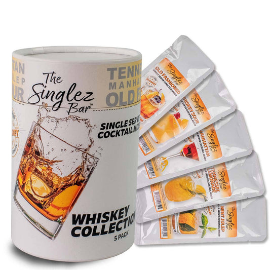 Singlez Bar Whiskey Collection (5-Pack) Single Serve Mixers