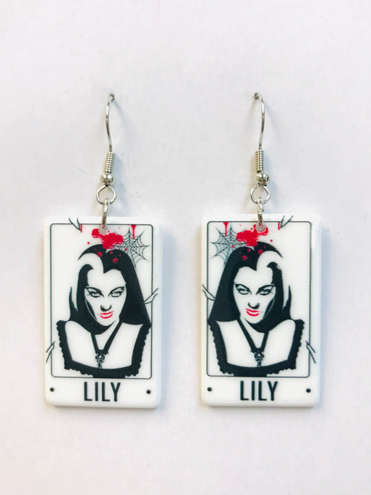 Lily Tarot Card Earrings