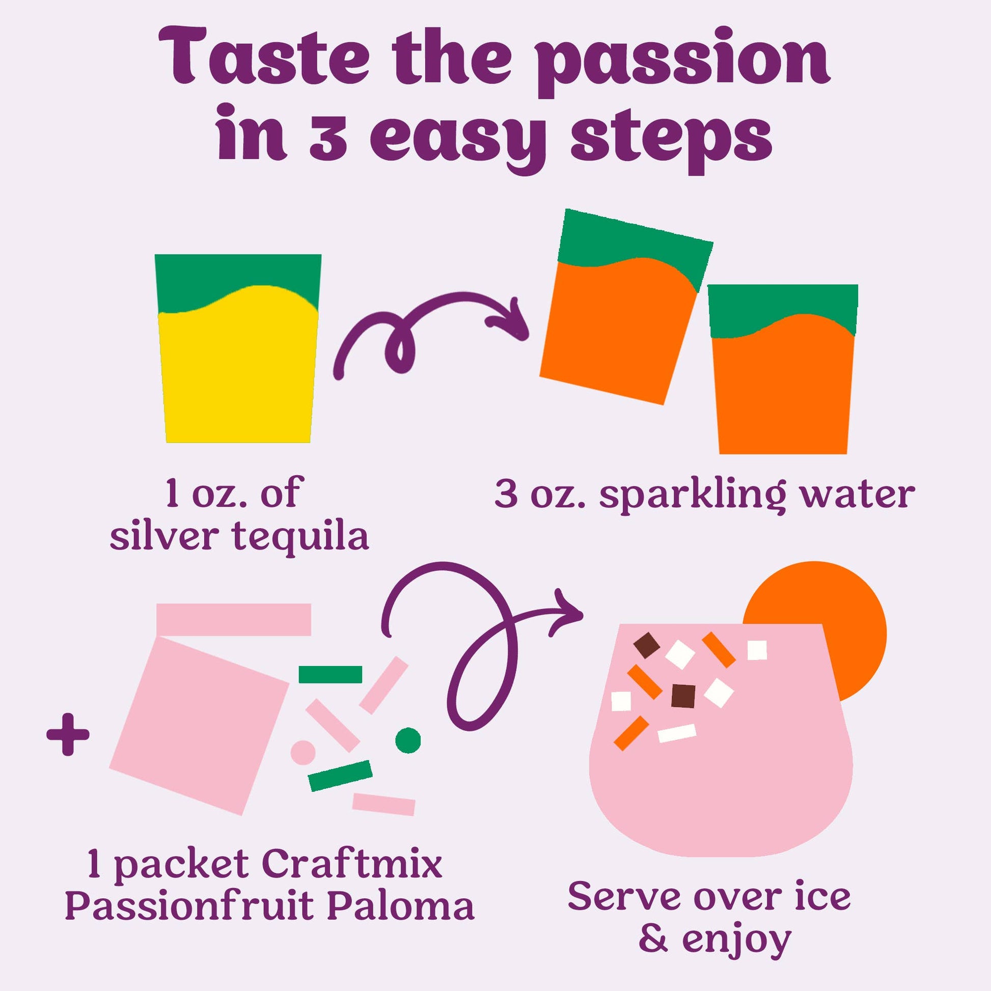 Passionfruit Paloma Cocktail Mixers Directions