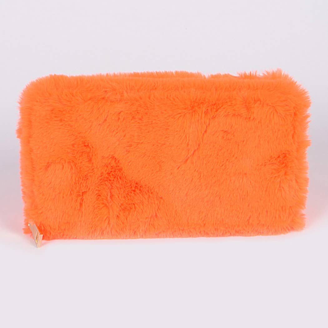 Neon Furry Wallet Orange