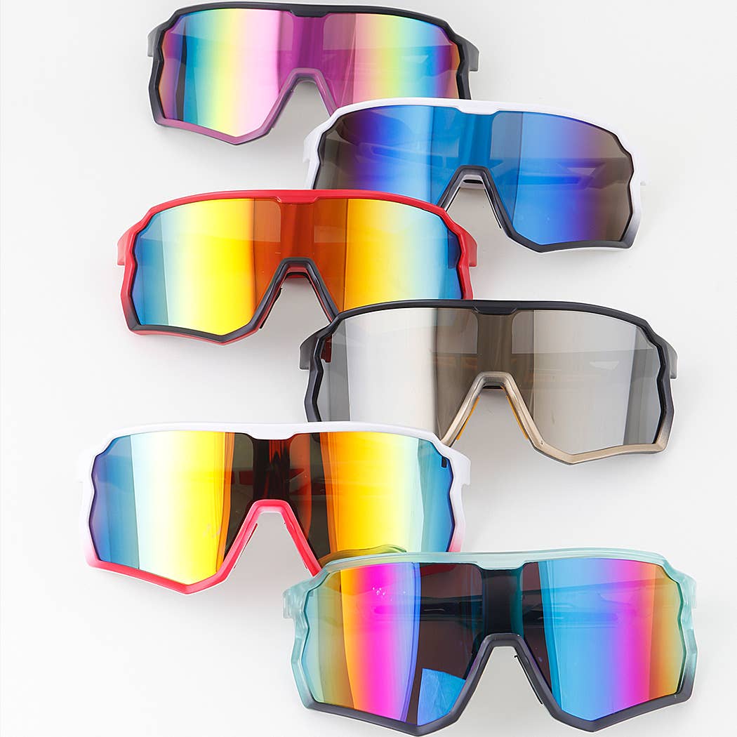 Gradient Curved Shield Sunglasses All Colors