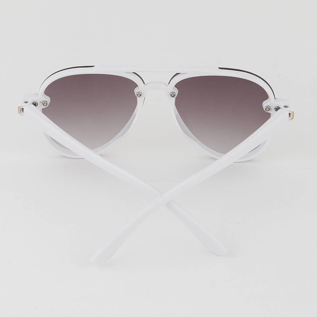 Children's Aviator Sunglasses White Back