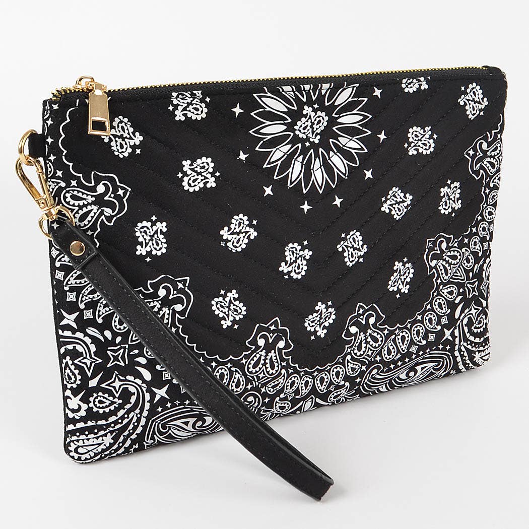 Quilted Bandana Pouch Black Side