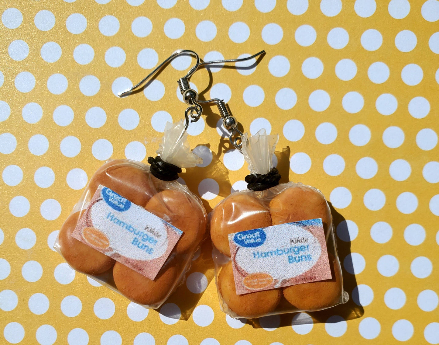 Hamburger Bun Earrings