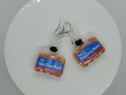 Hot Dog Bun Earrings