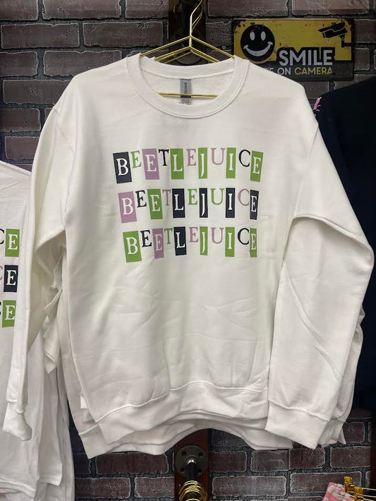 Beetlejuice White Sweatshirt