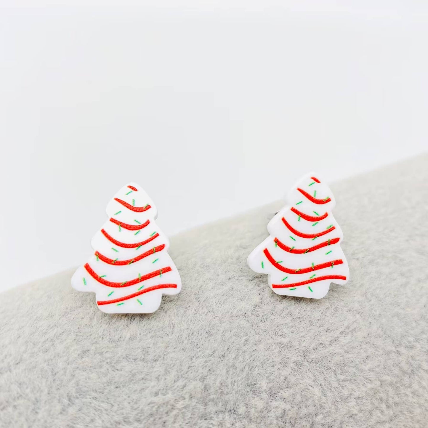 Christmas Tree Cake Stud Earrings 2