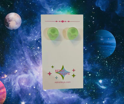 Glow-In-The-Dark Alien Stud Earrings