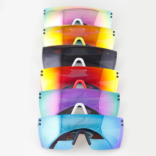 Polarized Straight Shield Sunglasses