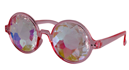 Round Kaleidoscope Glasses Pink