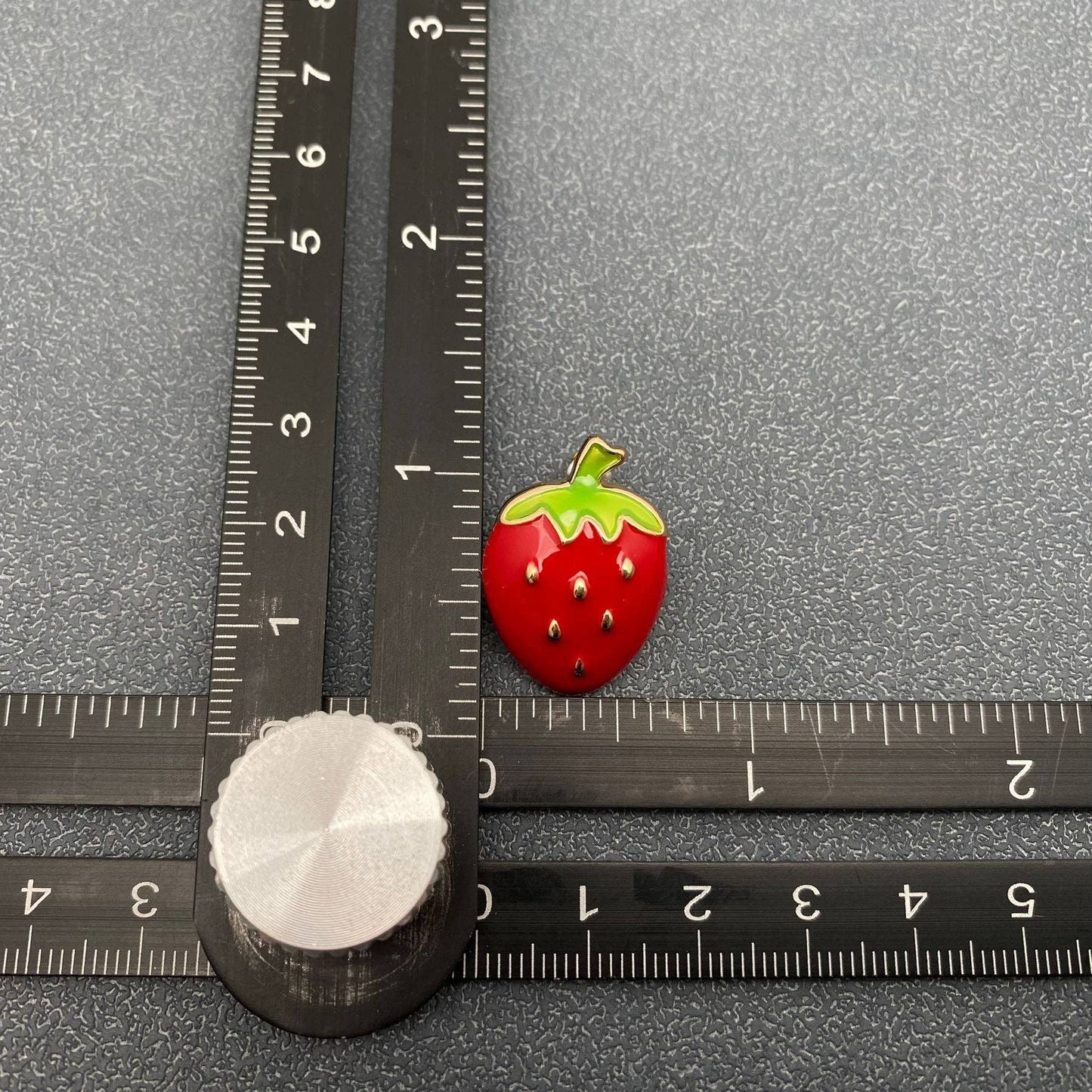 Strawberry Enamel Stud Earrings Measurement