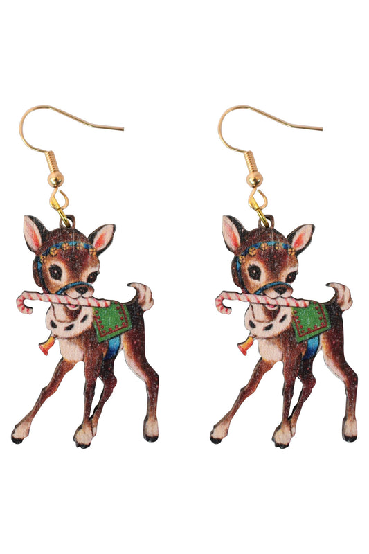 Vintage Reindeer Earrings