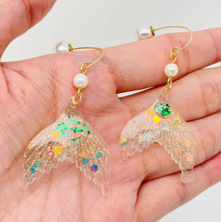 Sparkle Fish Tail Earrings