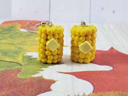 realistic buttered corn on the cob earrings 2