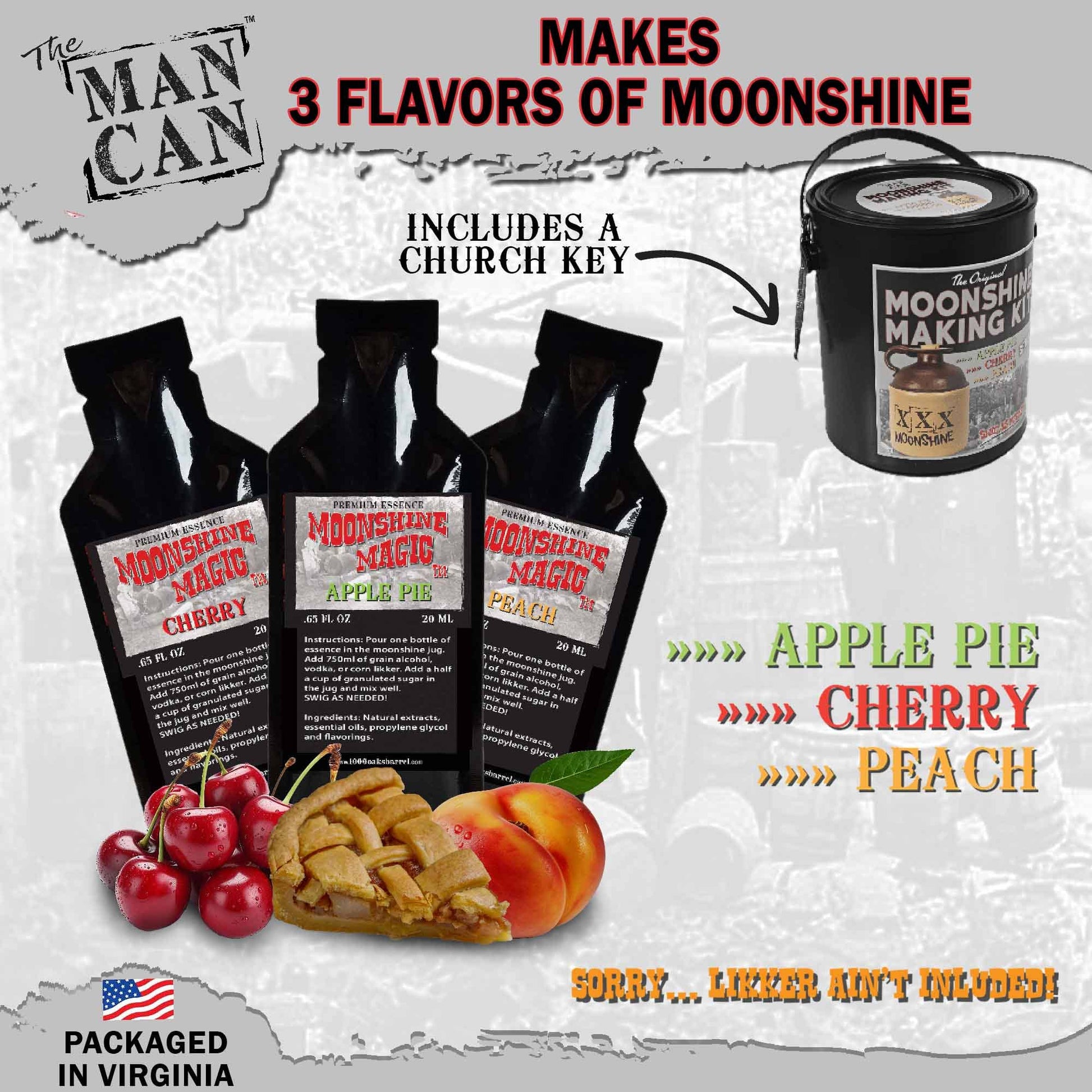 Moonshine Making Kit Makes 3 Flavors