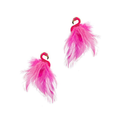Feathered Flamingo Earrings