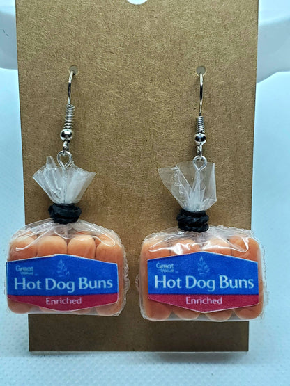 Hot Dog Bun Earrings