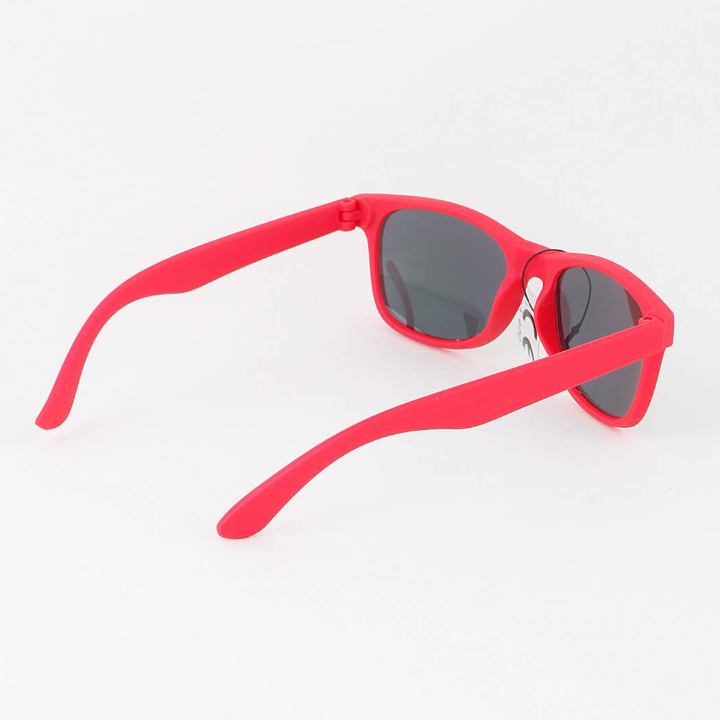 Children's Bright Matte Mirrored Sunglasses Red