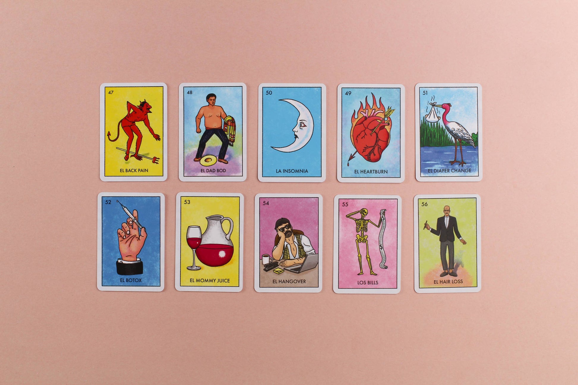 Millennial Lotería: El Midlife Crisis Expansion Pack cards