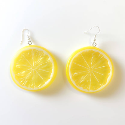 Lemon Slice Earrings Front