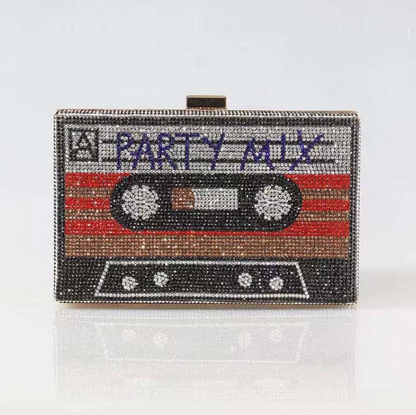 Jeweled Cassette Tape Purse Party Mix