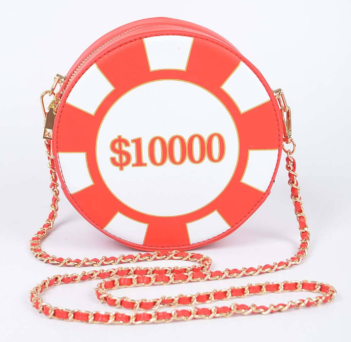 Poker Chip Purse Red