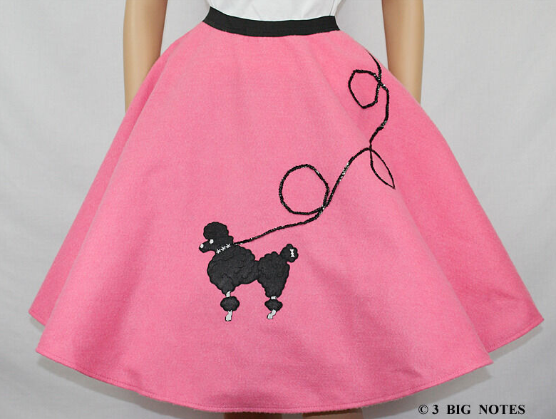 Adult Poodle Dog Skirt (5 Piece Set) Bubblegum Pink