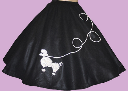 Adult Poodle Dog Skirt (5 Piece Set) Black