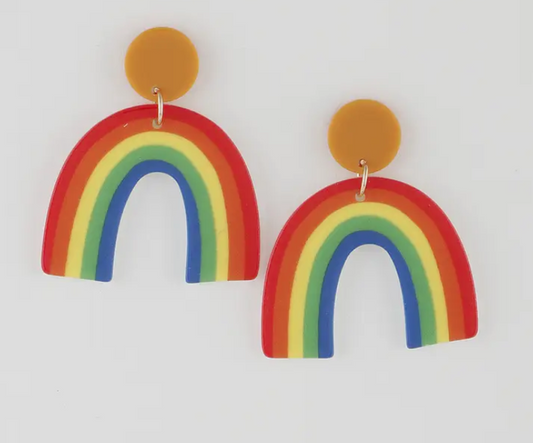 acrylic rainbow earrings