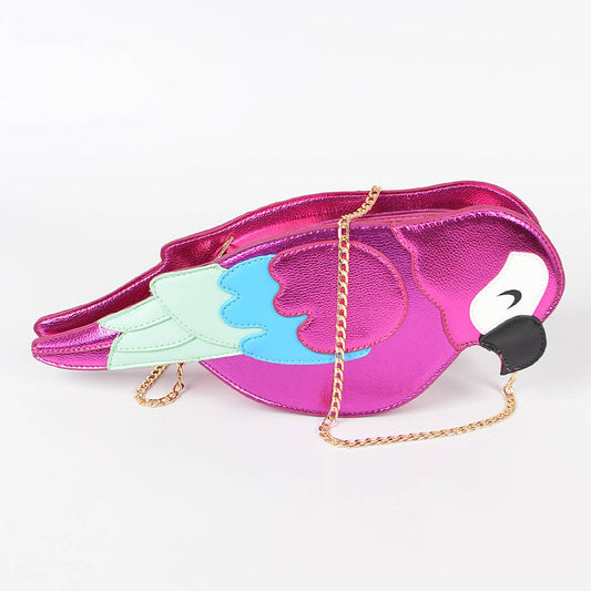 Pink Parrot Purse