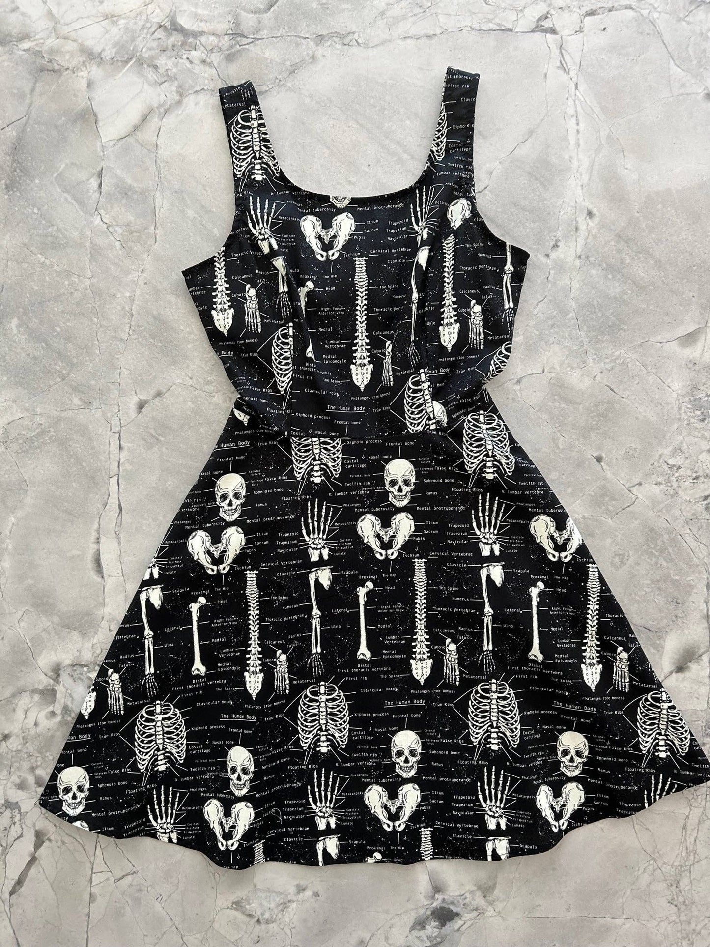 Glow-in-the-Dark Skull & Bones Skater Dress