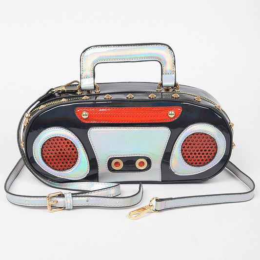 Retro Boombox Purse Front