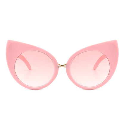 Retro High Pointed Oversize Fashion Cat Eye Sunglasses