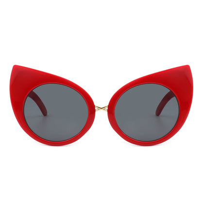 Retro High Pointed Oversize Fashion Cat Eye Sunglasses