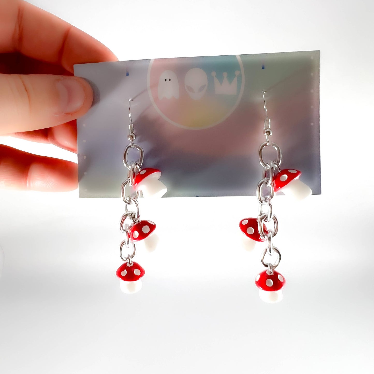 Mushroom Chain Earrings