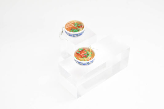 bowl of realistic ramen earrings