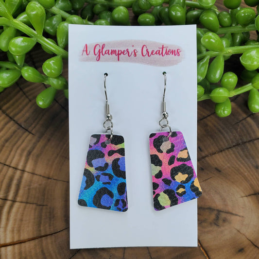 Rainbow Leopard Earrings